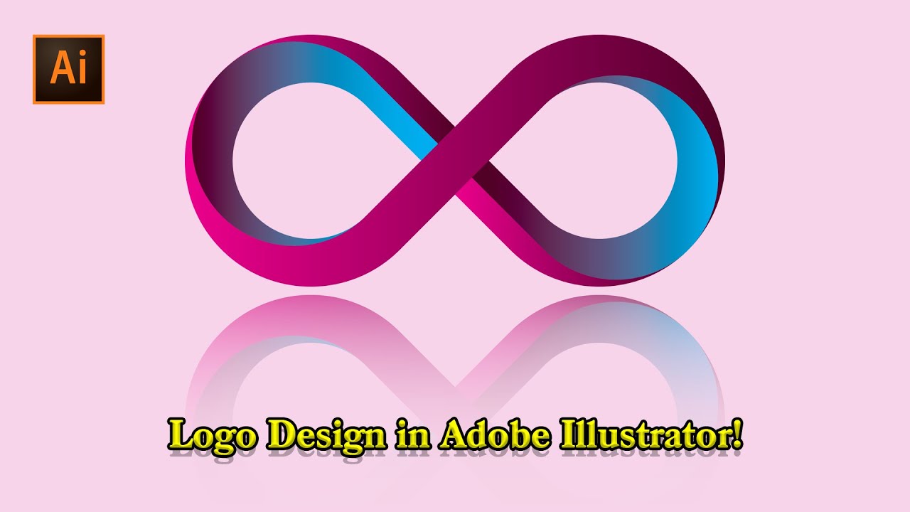Infinity Logo Design in Illustrator – Gradient & Rectangle Tool Tutorial!