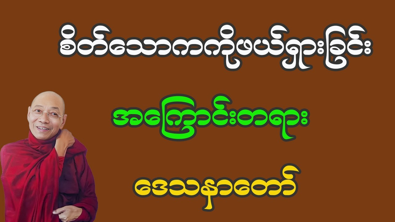 စိတ်သောကကိုဖယ်ရှားခြင်း အကြောင်းတရားဒေသနာတော် ပါချုပ်ဆရာတော်