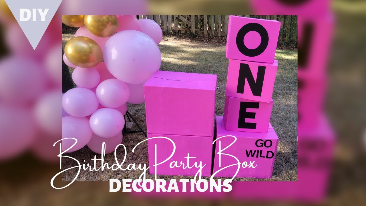 DIY CARDBOARD BOX PARTY DECORATIONS | LARGE DIY LETTER BIRTHDAY DECOR BOXES