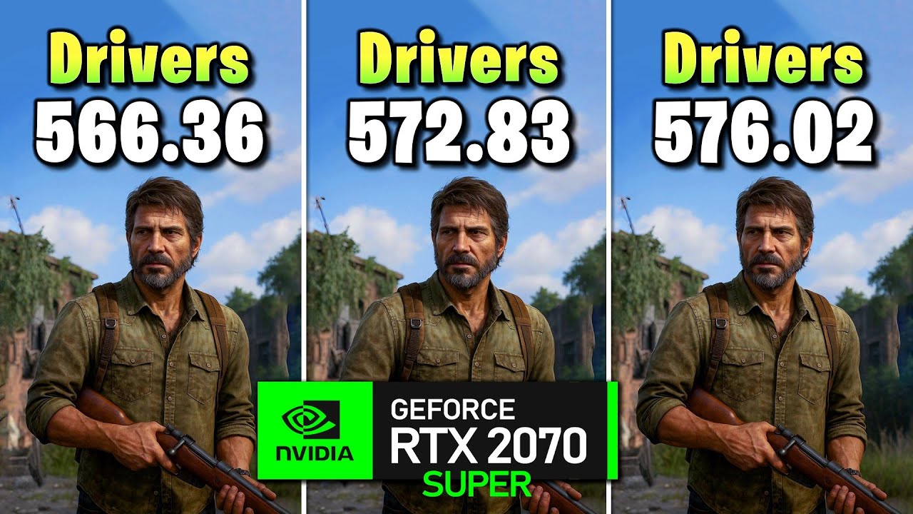 NVIDIA 576.02 vs 566.36 vs 572.83 | RTX 2070 Super Driver Performance Test (10 Games)