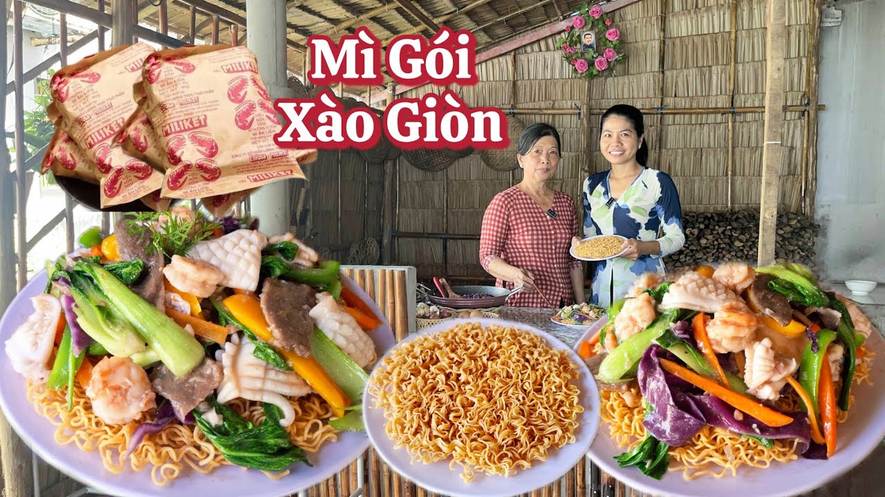MÌ GÓI XÀO GIÒN nhanh gọn lẹ mà ngon không thua gì hàng quán