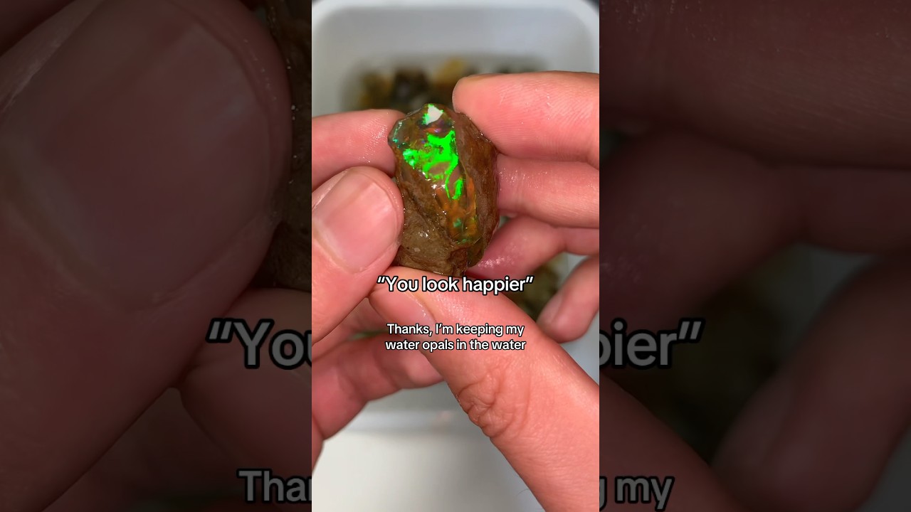 Water opal needs to be kept in water!! #opal #gemstones #crystalshop #highquality #crystals
