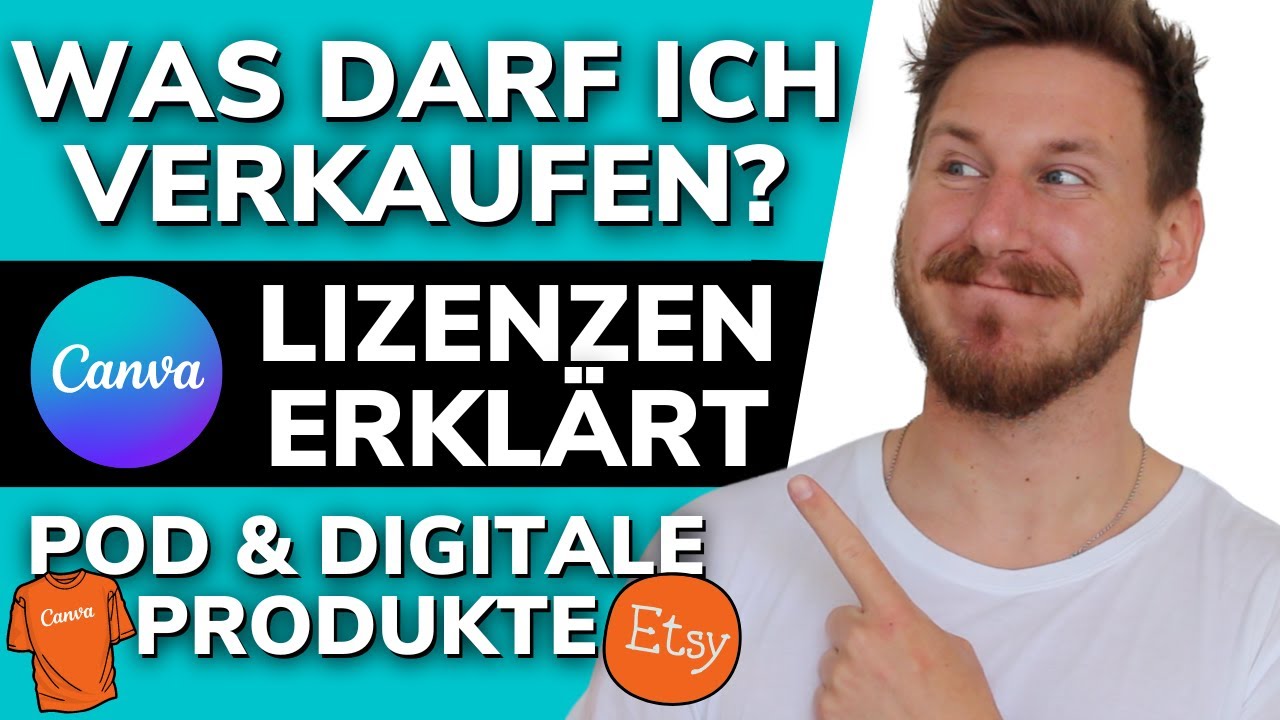 CANVA LIZENZ ERKLÄRT | Digitale Produkte Verkaufen auf Etsy + CANVA Lizenz für Print On Demand