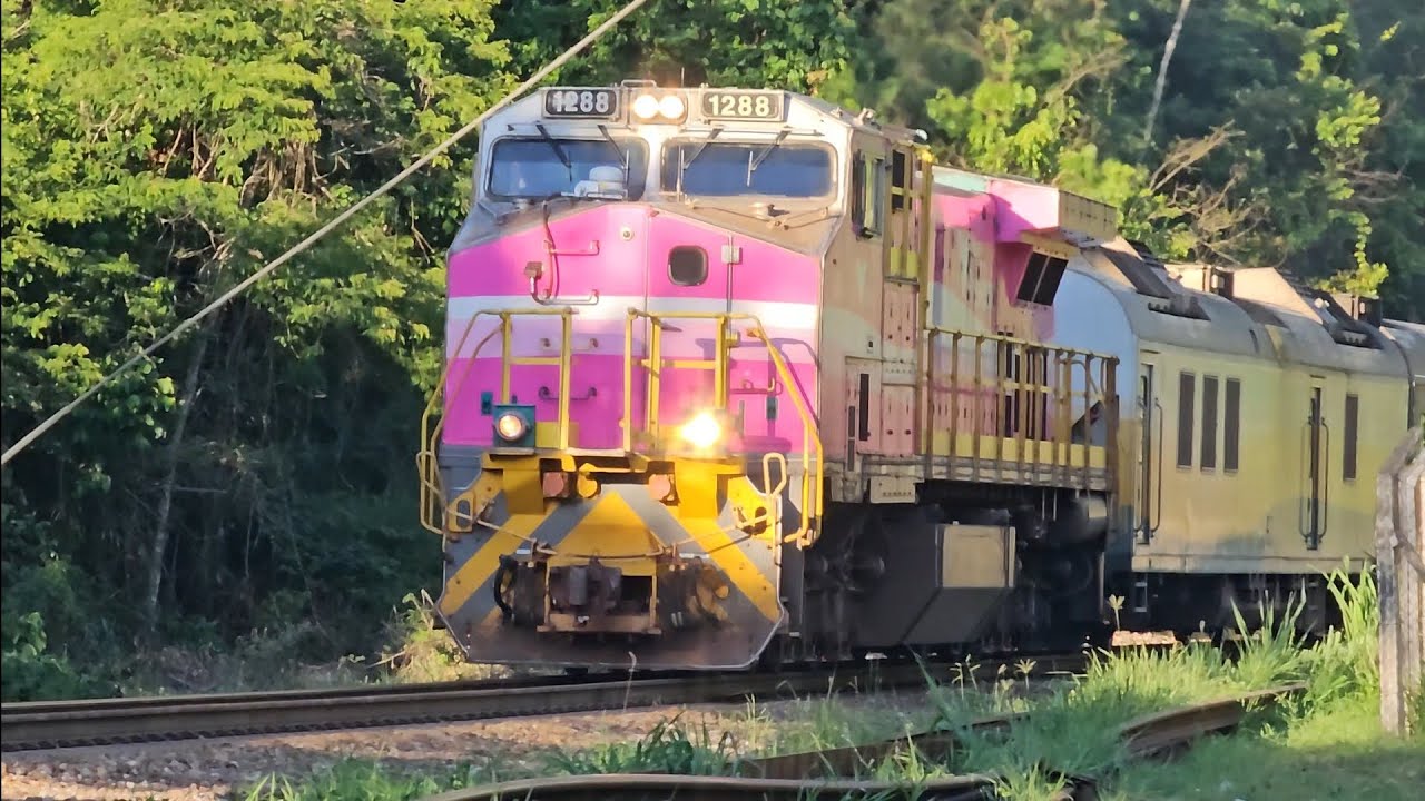 Trem de passageiros P001 passando por Desembargador Drummond 