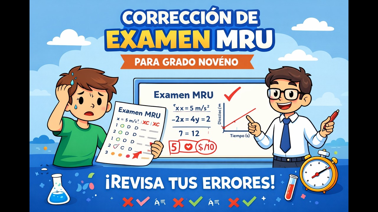 CORRECIÓN EXAMEN MRU - 9°