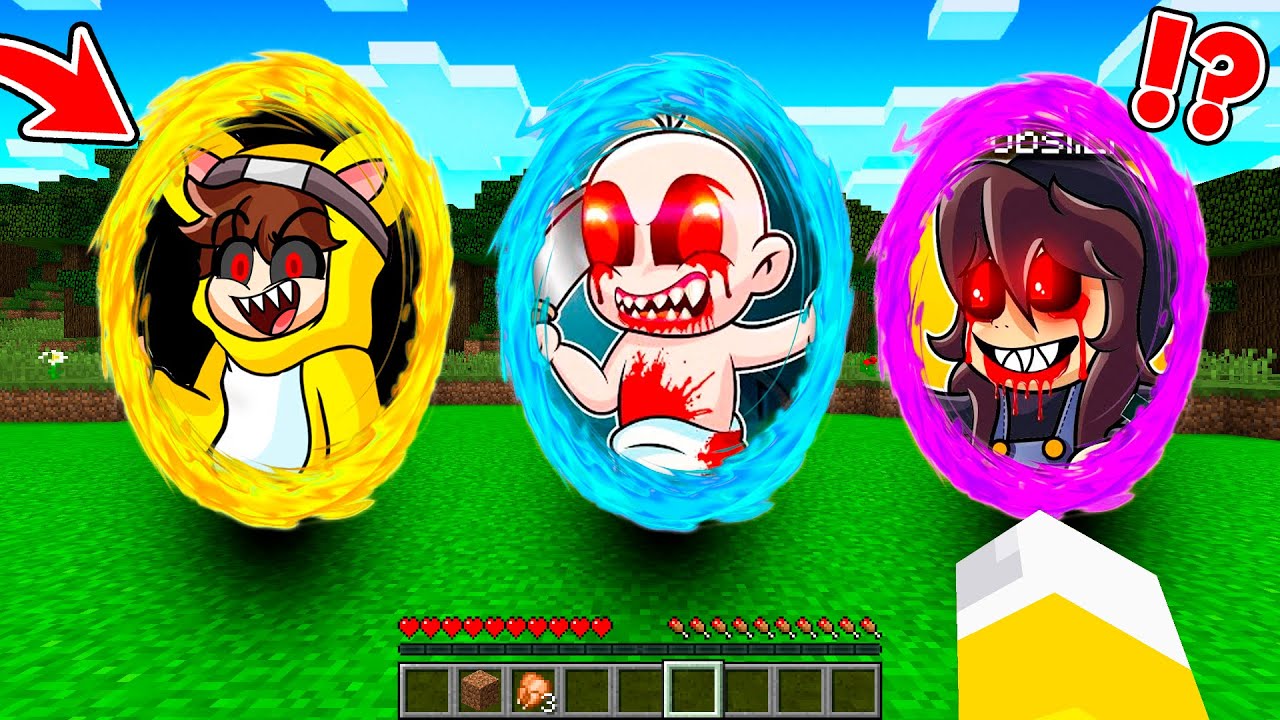 NO ELIJAS el PORTAL INCORRECTO o MUERES 😨💀| Michi Miau.exe, Bebe Noob.exe y Noobsi.exe Minecraft
