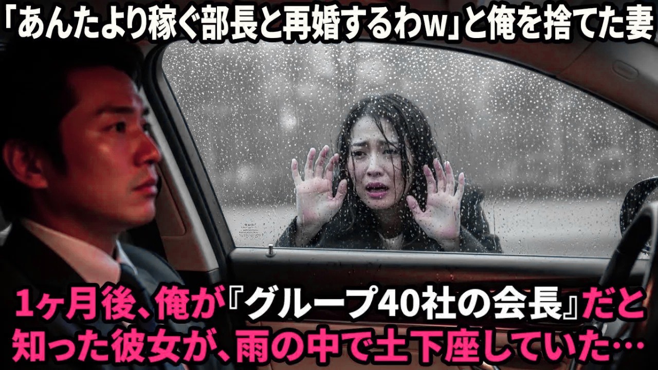 【スカッと】妻「部長と再婚するから離婚ねw」俺「了解（俺、その会社の会長だけど）」→1ヶ月後、真実を知った妻が発狂し…【感動する話】