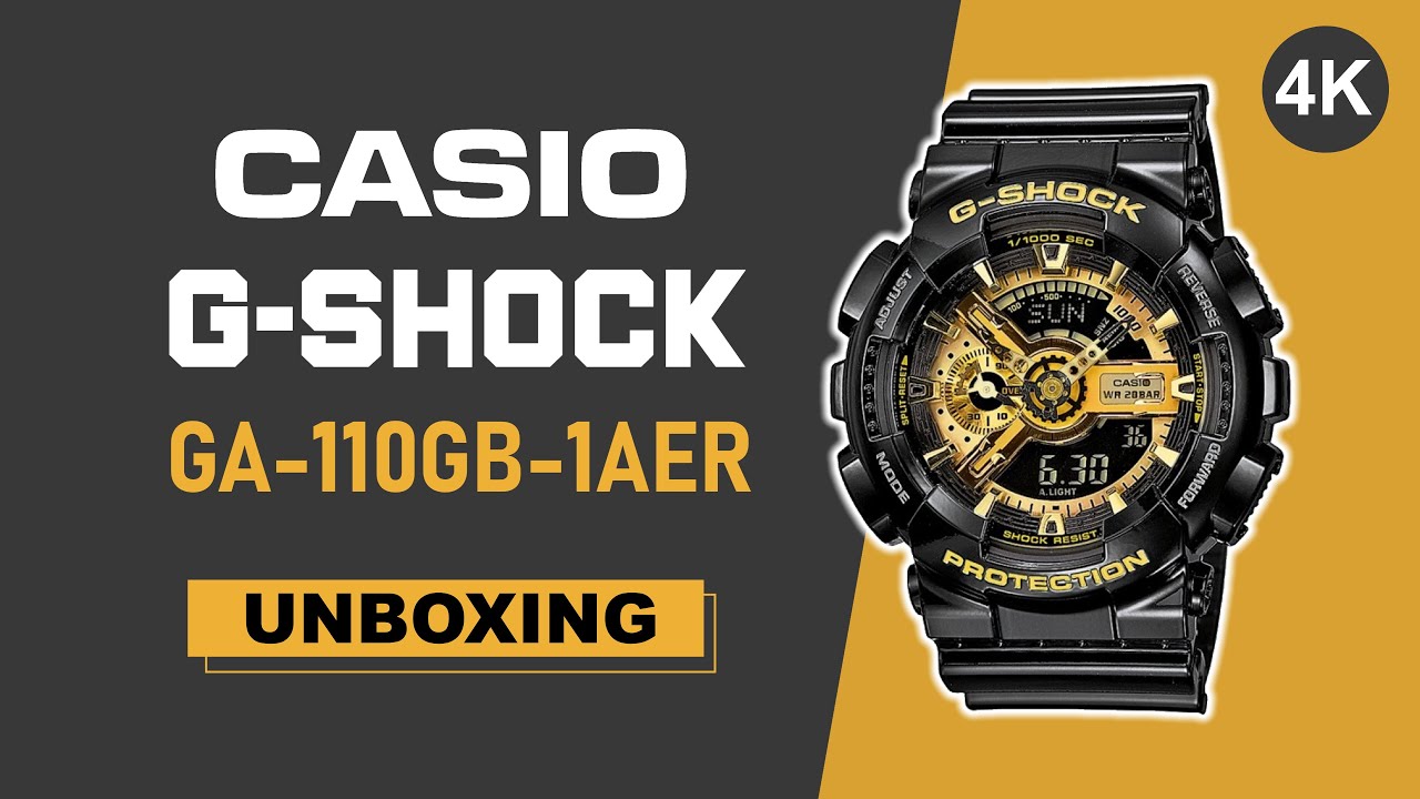 Casio G-Shock GA-110GB-1AER Unboxing 4K