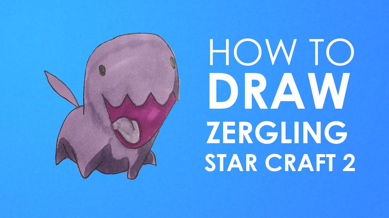 How to Draw Zergling - StarCraft 2 - Carbot style