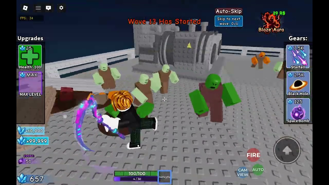 Grinding void shards using glitch in survive zombie arena🧟&zwj;♂️🌌