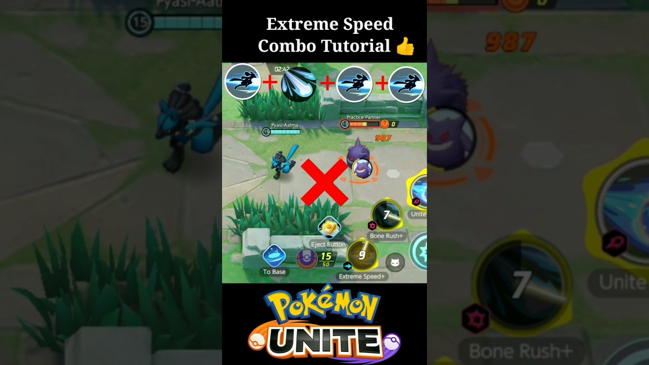 Lucario Extreme speed Master Combo Tutorial ✅|| Pokemon unite