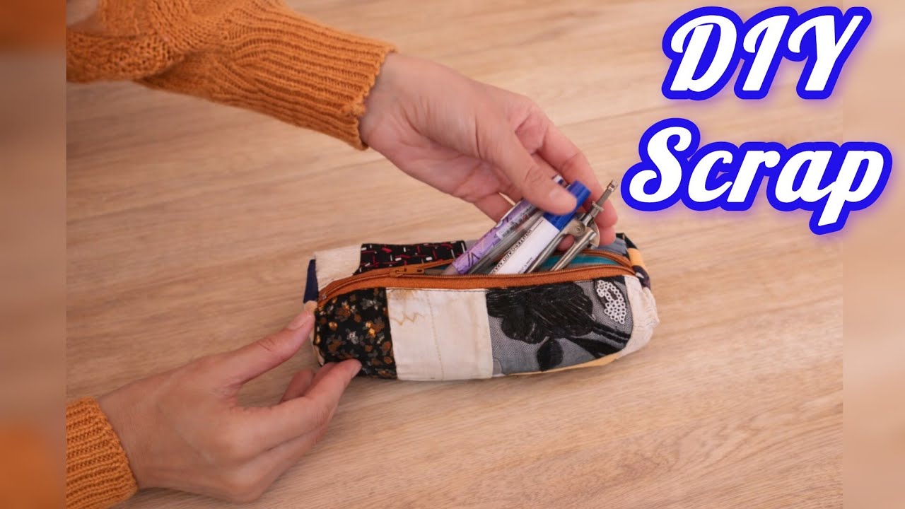 How to Make a Patchwork Pencil Case from Fabric Scraps | DIY Sewing Idea