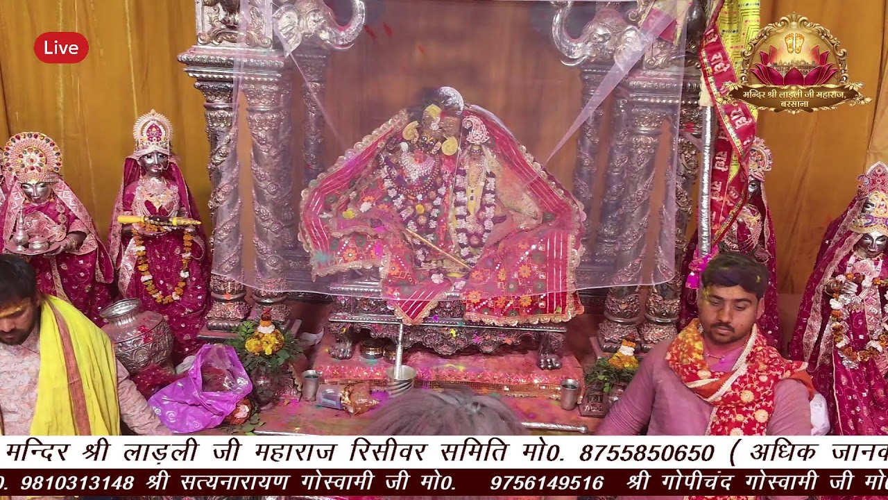 25-02-2026  LIVE  LATTH MAAR HOLI 3 DARSHAN SHRI RADHA RANI MANDIR BARSANA