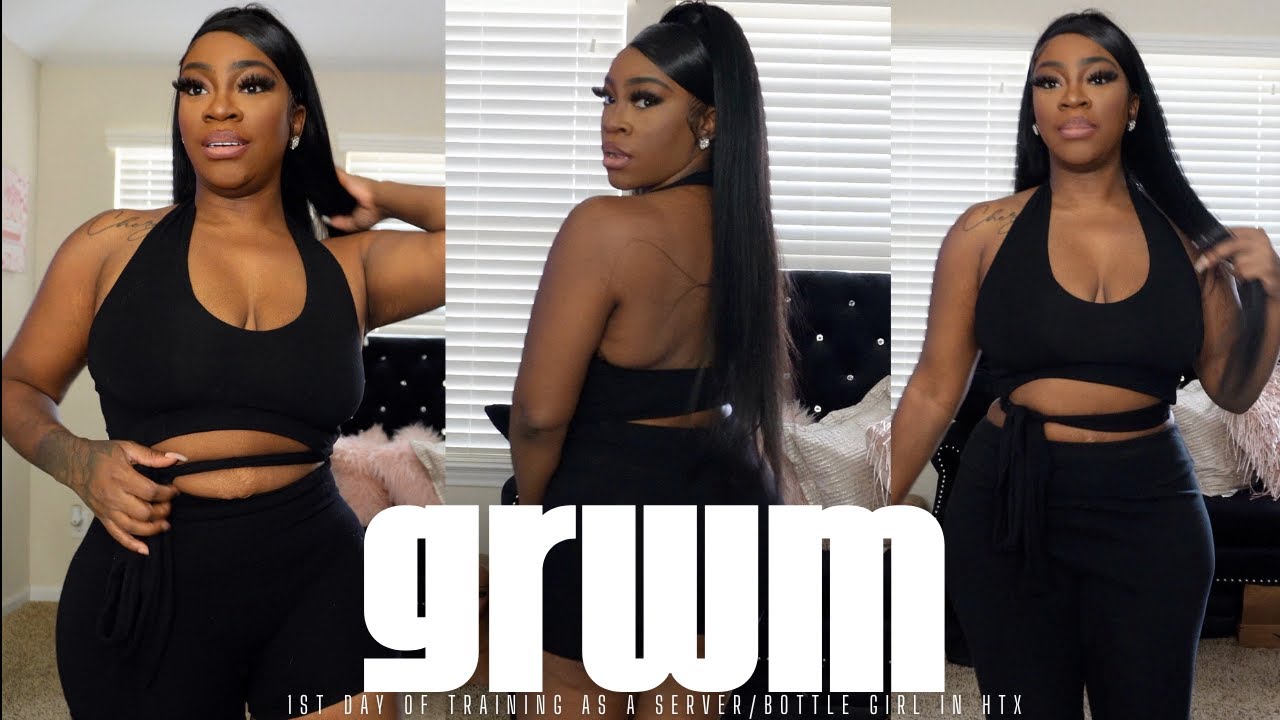 First day training as a server + bottle girl in houston | Life Of Princess Layah