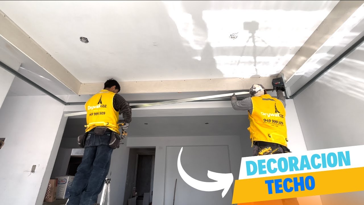Como se hace una DECORACION con paneles de yeso en DRYWALL PARTE 1