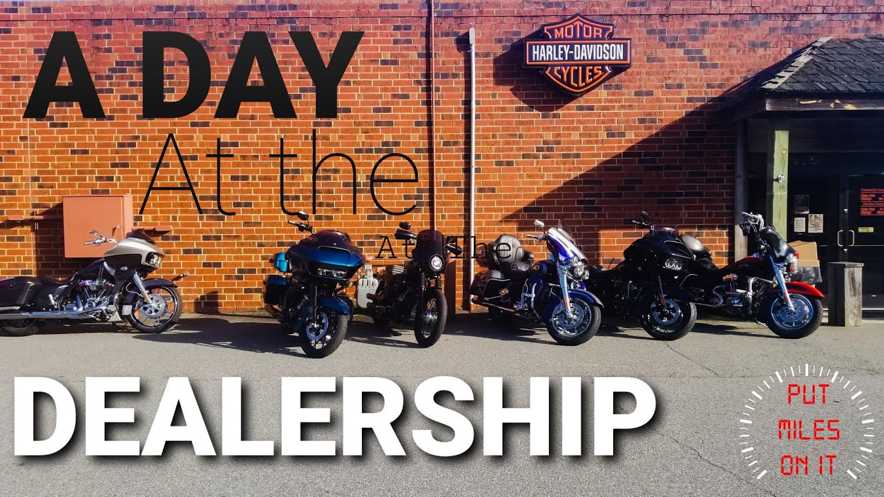 A day at a Harley Davidson dealership.