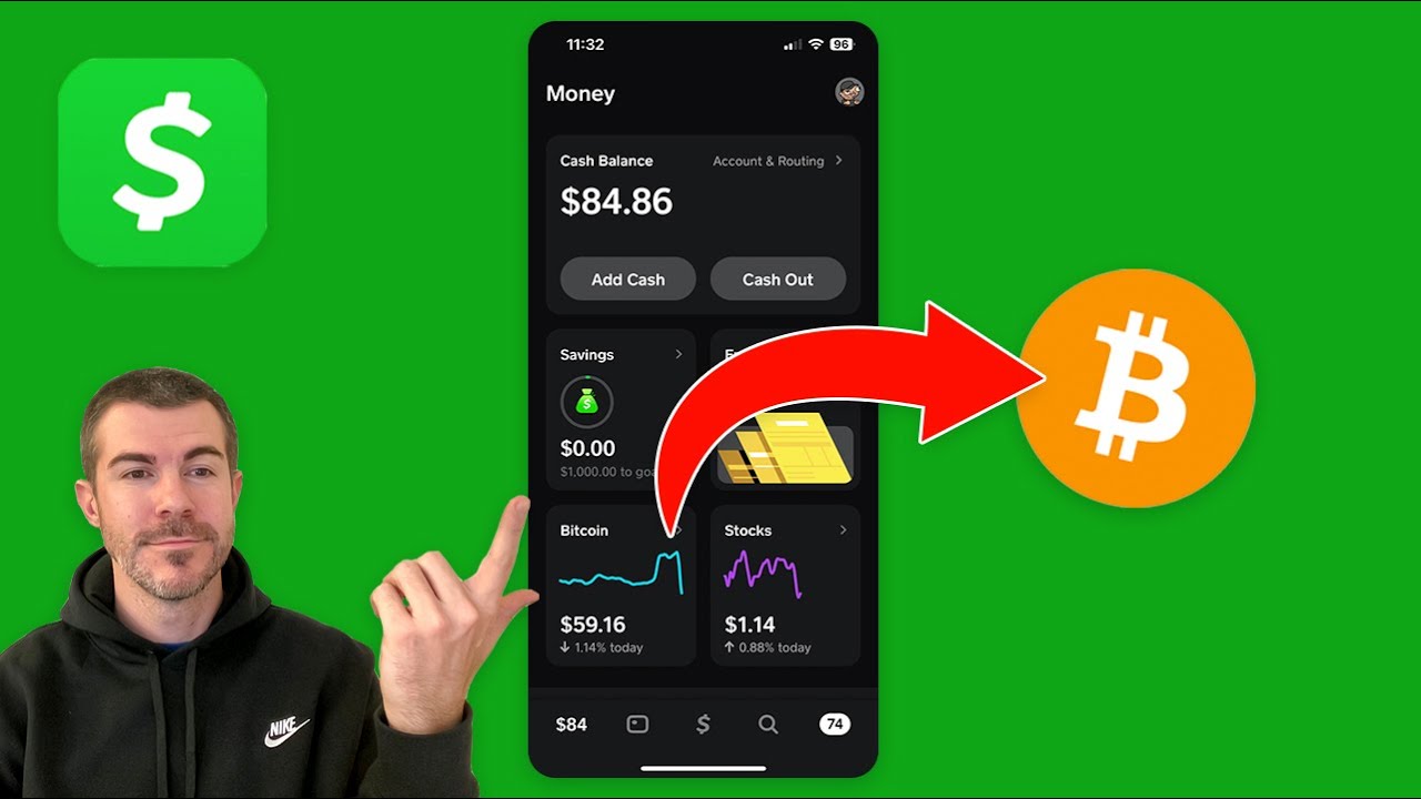 Как перевести биткоины из приложения Cash