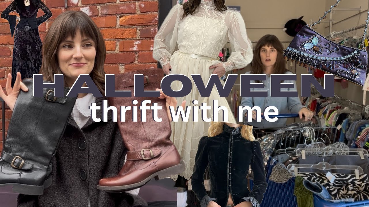 THRIFTING THE HALLOWEEN SECTION + try on haul (whimsygoth, coquette, 90s etc.)