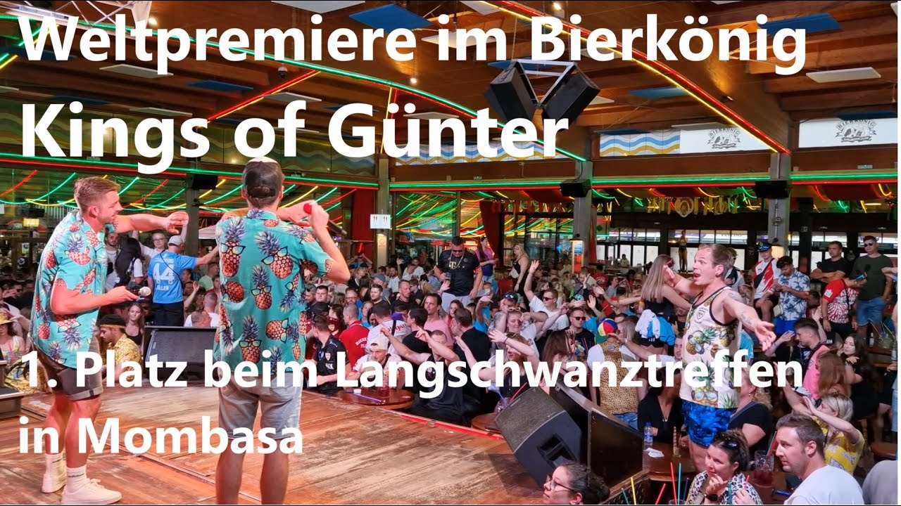 Weltpremiere im Bierk&ouml;nig | Kings of G&uuml;nter | 1. Platz beim Langschwanztreffen in Mombasa | 16.09.24