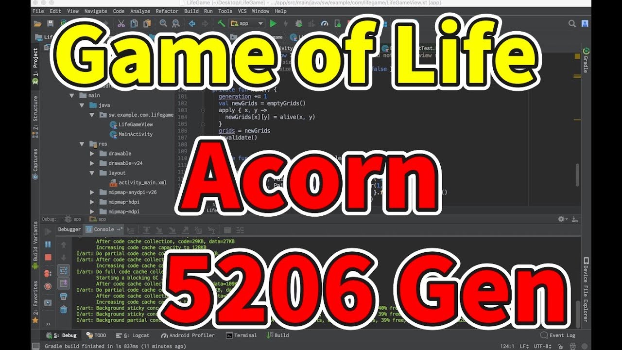 【Game of Life】  Acorn  5206 Generation
