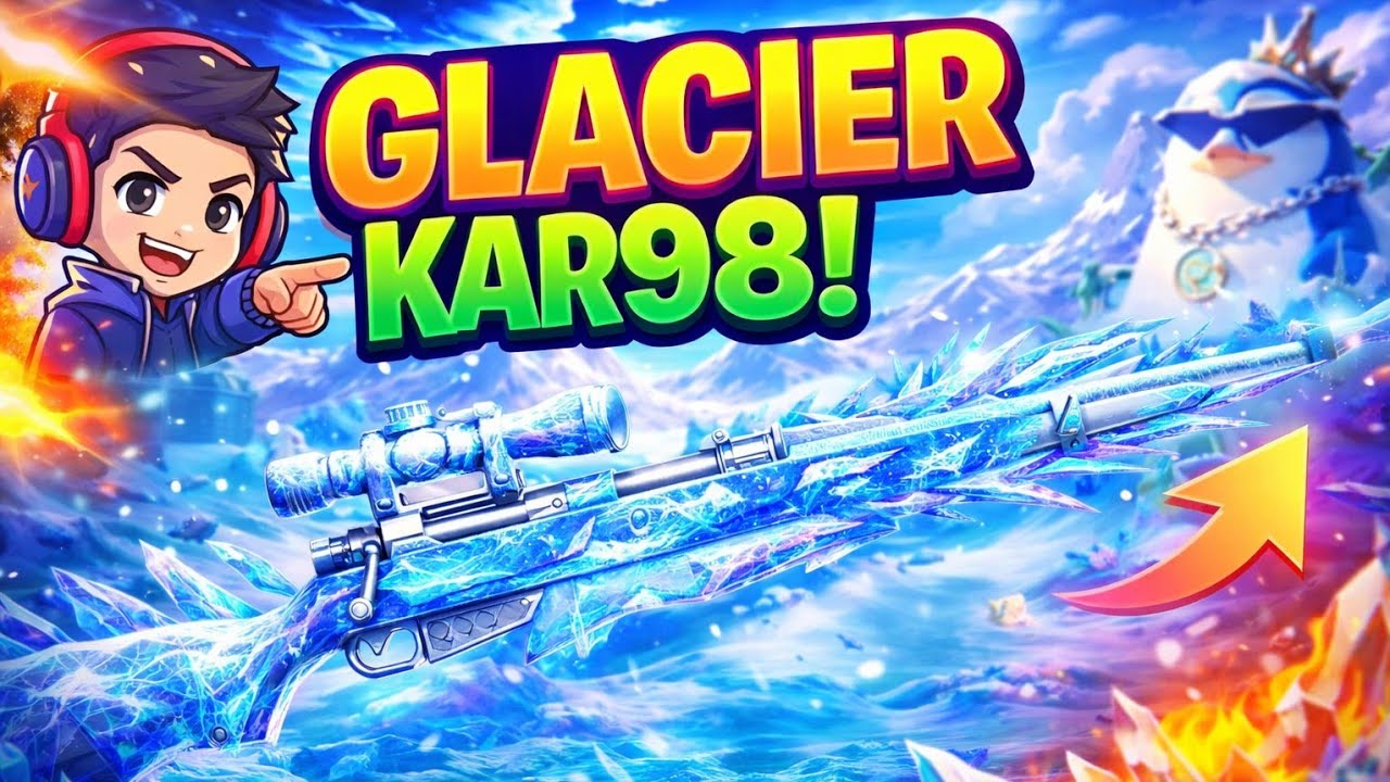 New Glacier kar98 with Ultimate set create opening #bgmi #trending #createopening #new #viral #video
