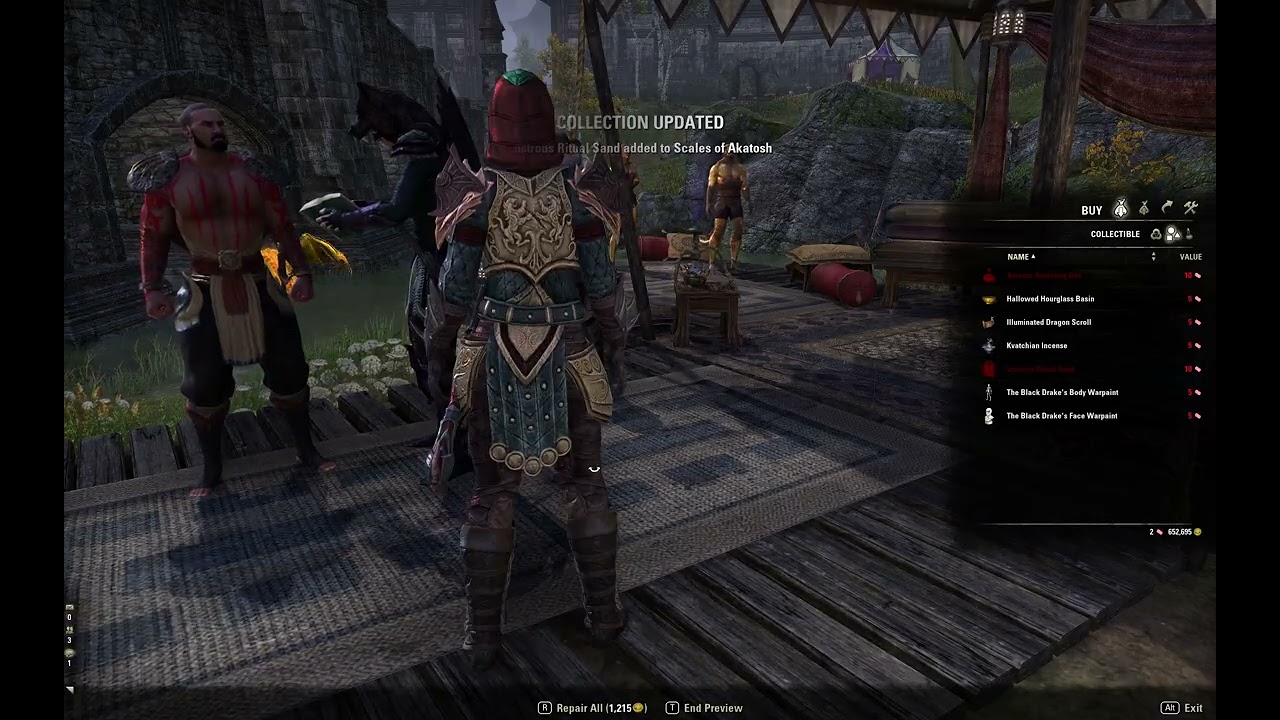 Elder Scrolls Online - glitching while I get some Lustrous Ritual Sand off The Impresario