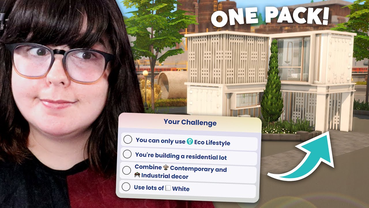 I did the Single Pack Build Challenge in The Sims 4