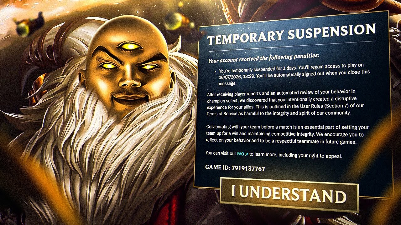 I GOT BANNED FOR PLAYING BARD