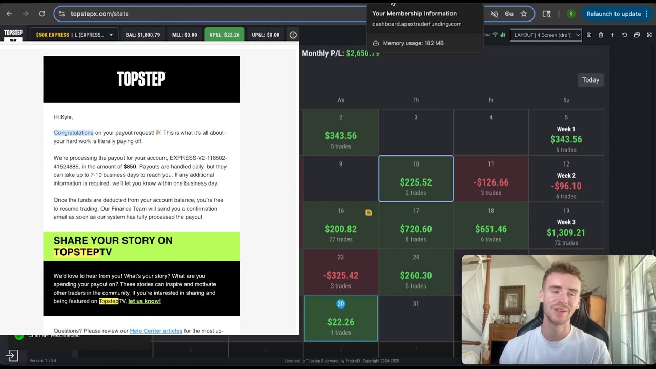 I got my first payout with Topstep!