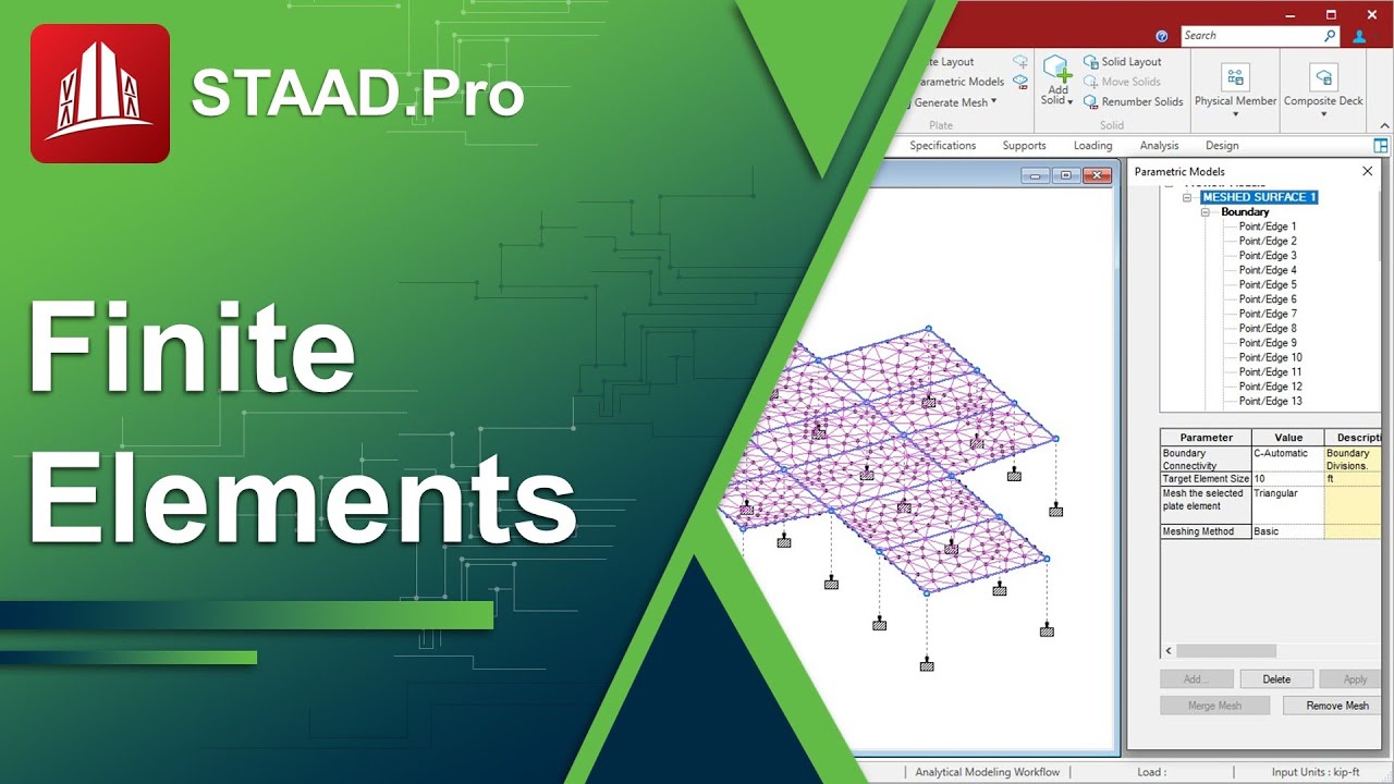 Generating Finite Elements in STAAD.Pro #FiniteElements