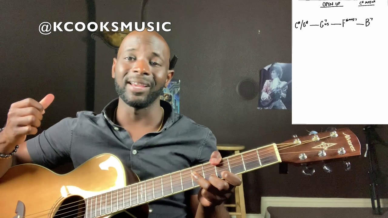 OPEN UP - DANIEL CAESAR - GUITAR TUTORIAL - @KCOOKSMUSIC