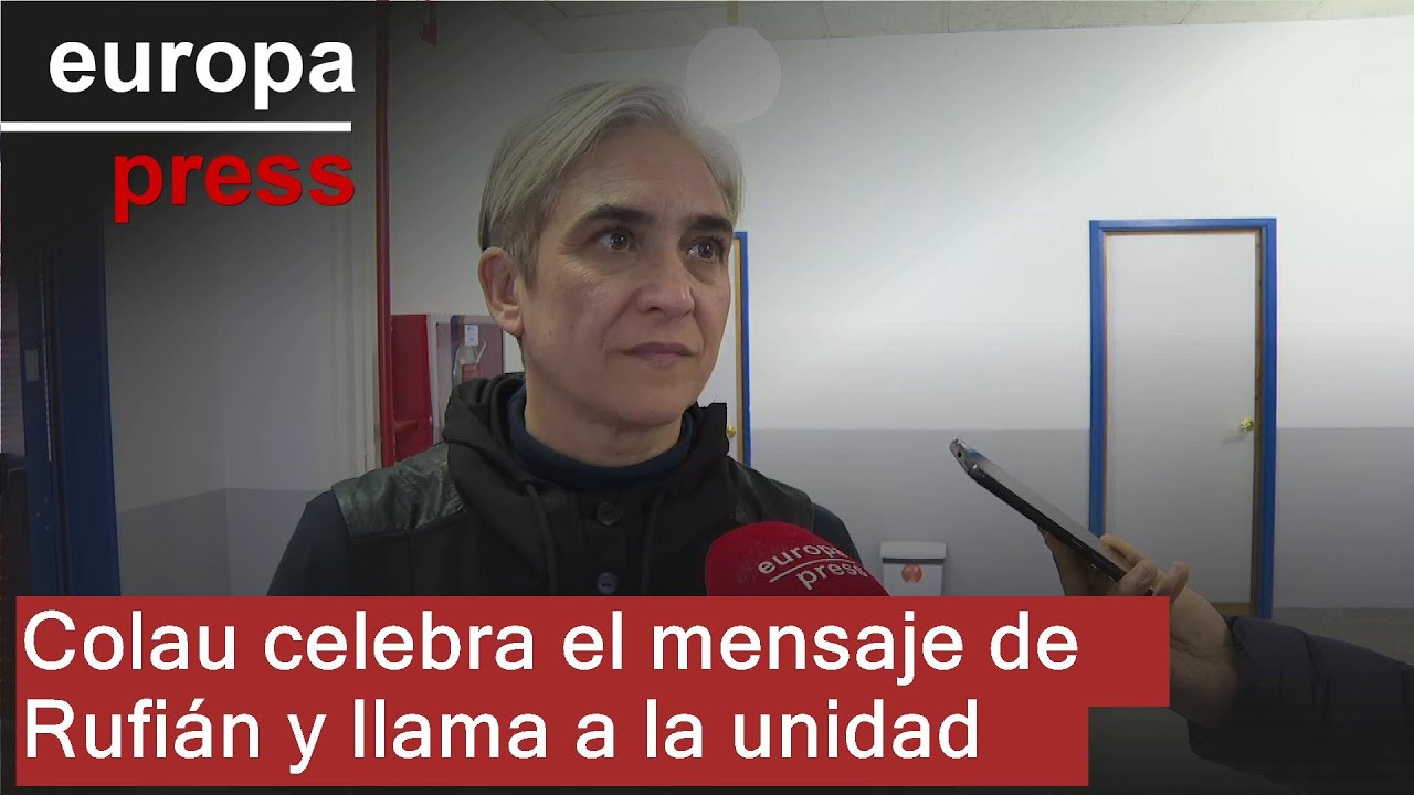 Colau celebra el mensaje de Rufián y llama a la unidad, incluida Podemos