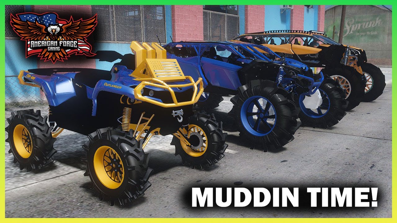 GTA5 RP - SINKING MASSIVE 6 DOOR CANAM IN SWAMP! - AFG