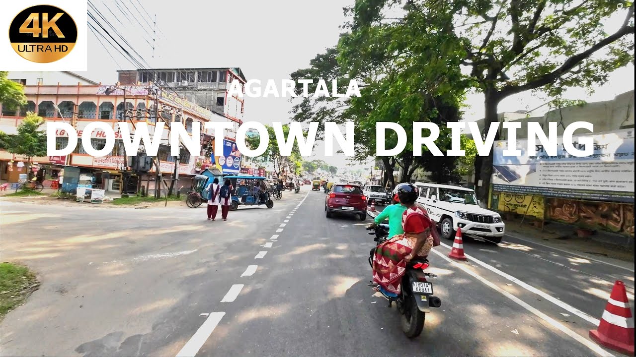 DRIVING THROUGH AGARTALA DOWNTOWN | 4K60FPS HDR EVENING DRIVE |