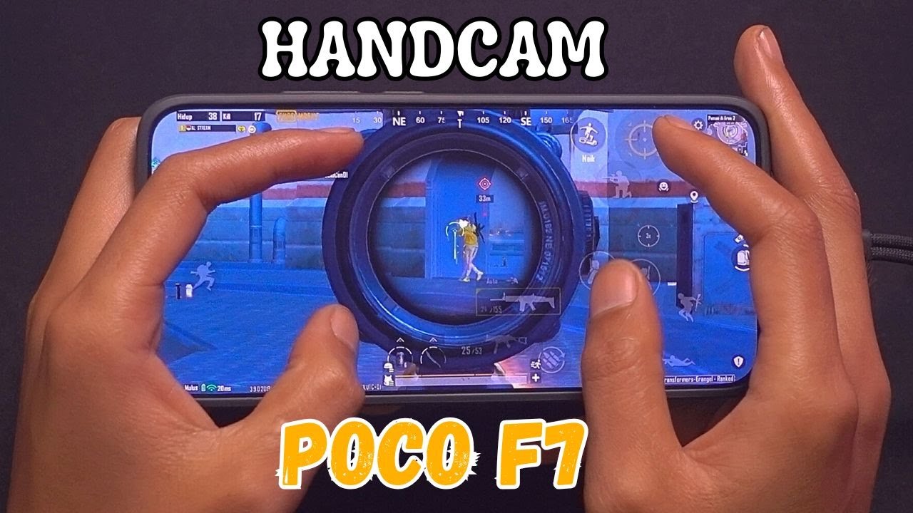 PERFORMA POCO F7 TES PUBG! 4 FINGER + GYRO HANDCAM | SOLO SQUAD