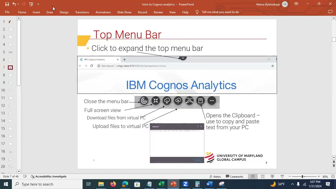 Introduction to Cognos Analytics Spring 2024
