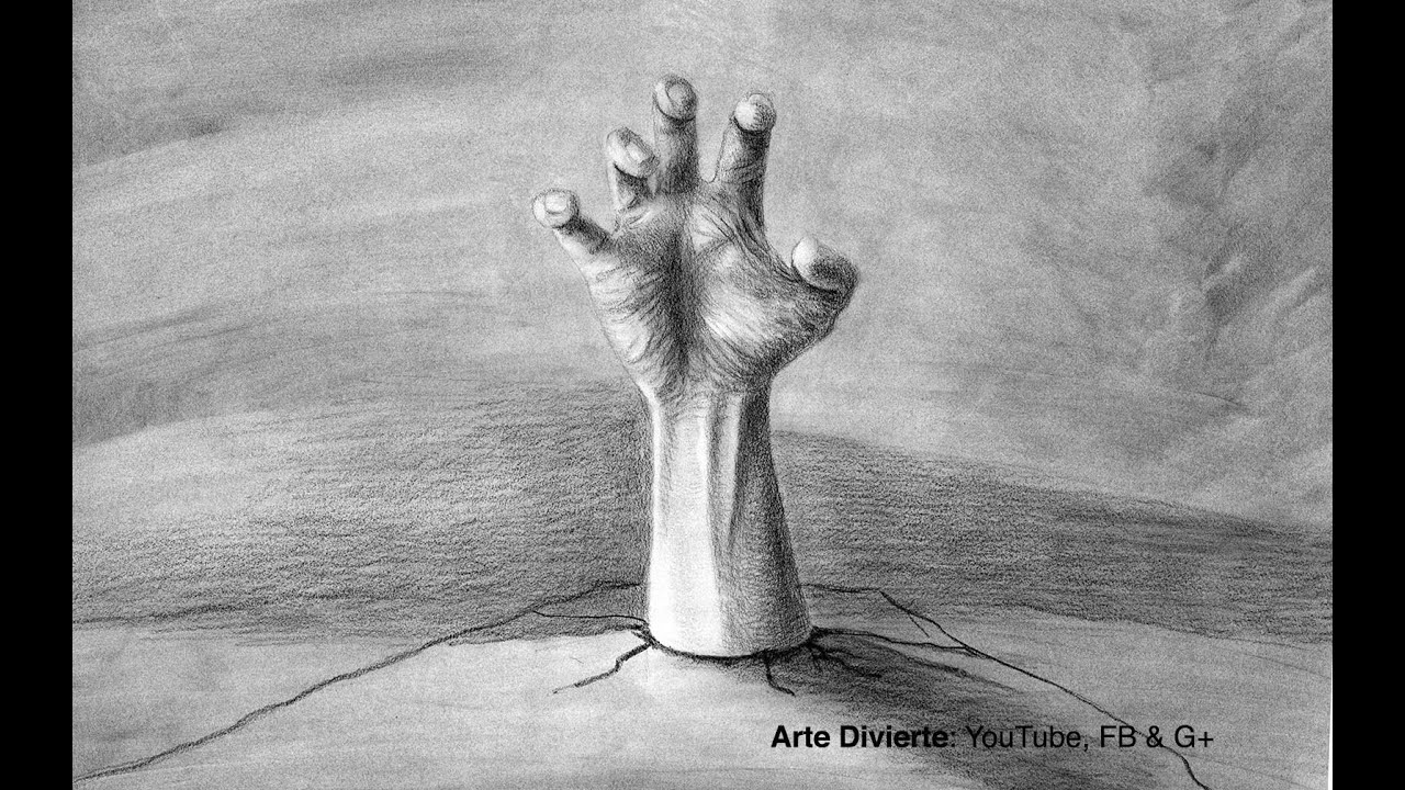Cómo dibujar una mano zombie en 3D - Día de Muertos - Narrado