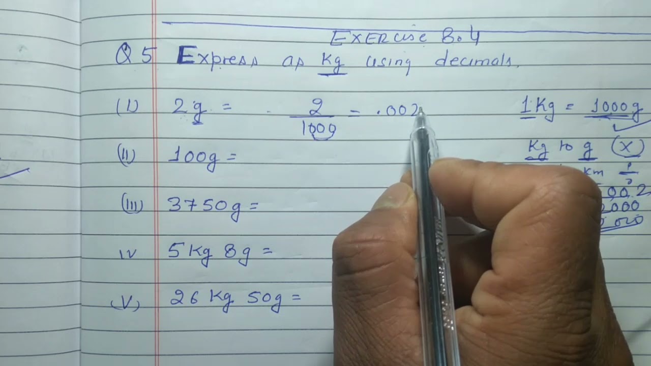 Class 6 - Exercise 8.4 - Q 5 | Express as Kg using decimals
