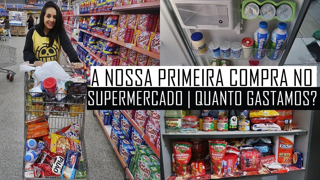 A NOSSA PRIMEIRA COMPRA NO SUPERMERCADO | QUANTO GASTAMOS? | VLOG