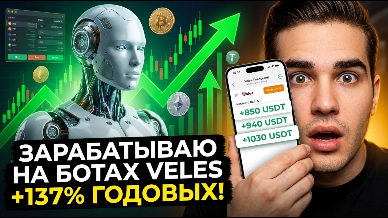 Как Зарабатывать в Крипте в 2026 на Ботах 137% Годовых? Veles Finance