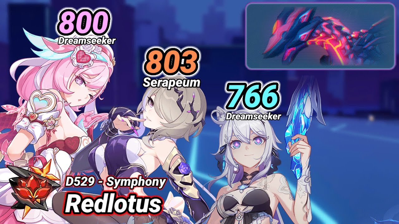 Redlotus D529: Benares (Symphony) 766~803 Pts - Elysia team/ Shadow team/ Trio Herrscher - HI3 8.6