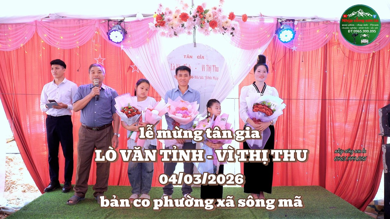 nhảy mừng tân gia LÒ VĂN TỈNH - VÌ THỊ THU 04/03/2026 bản co phường xã sông mã
