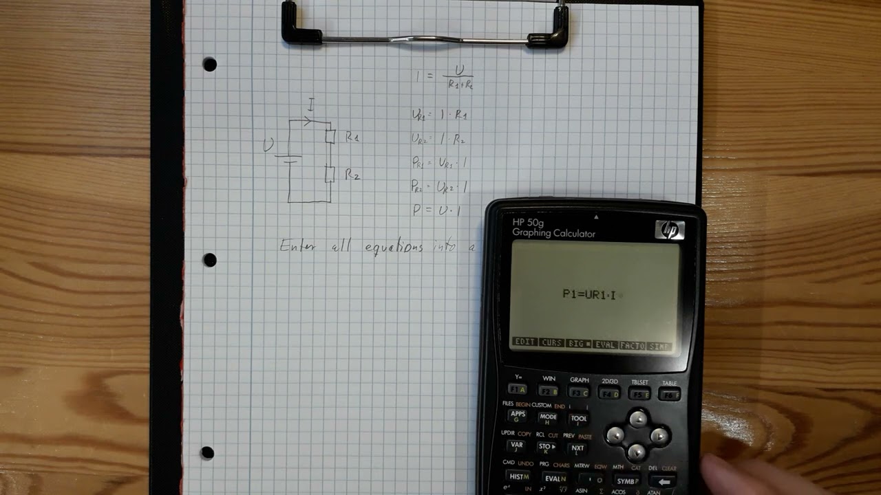 Demonstration of the Multiple Equation Solver on HP-50g using EasyMES.