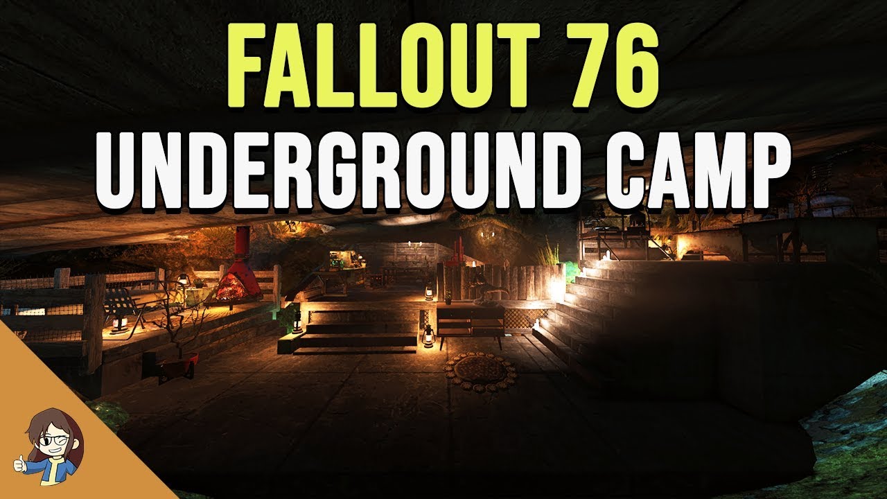 FALLOUT 76: Underground Hidden Base CAMP - Two Versions | Build and Tour
