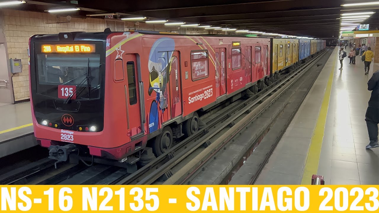 Metro De Santiago | Tren Juegos Panamericanos Santiago 2023 (NS-16 N2135)