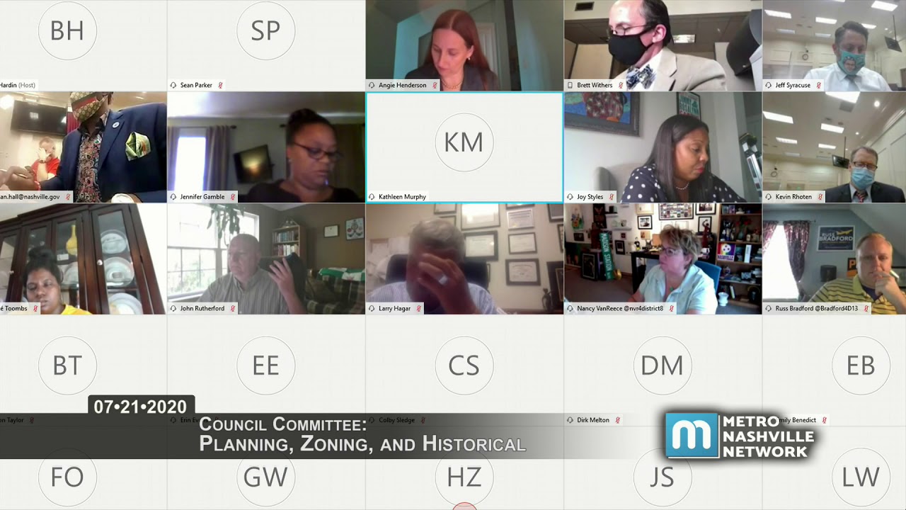 07/21/20 Council Committees: Planning, Zoning & Historical