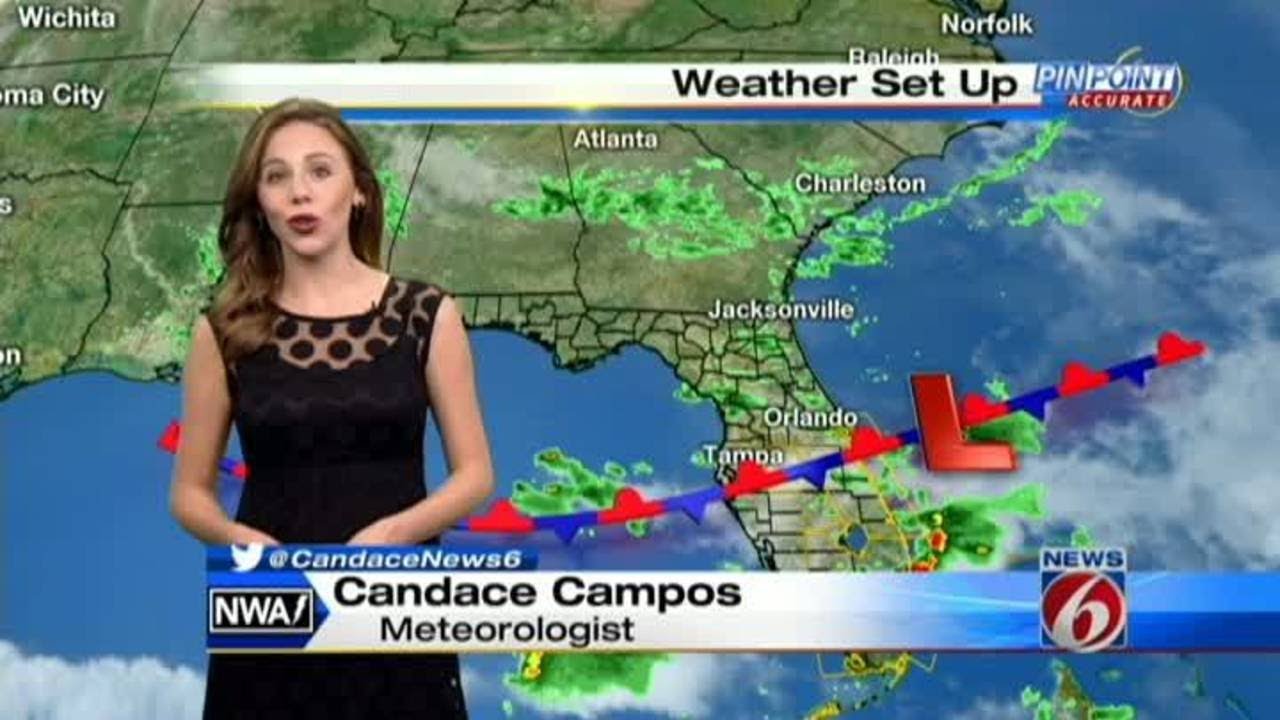 Rain possibly heavy moving into central Florida