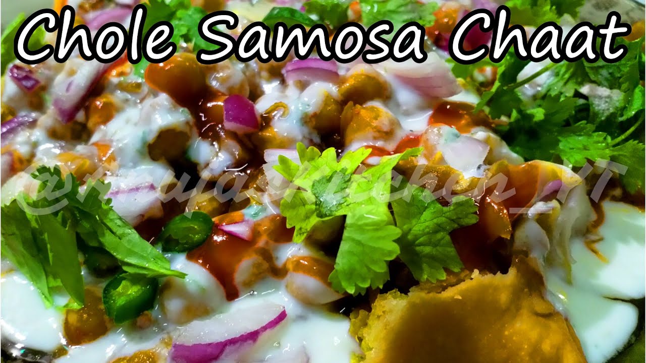 Samosa Chaat Recipe - Samosa Chana Masala Chaat - Samosa Cholay chaat Recipe - UNIQUE SAMOSA CHAAT 😋