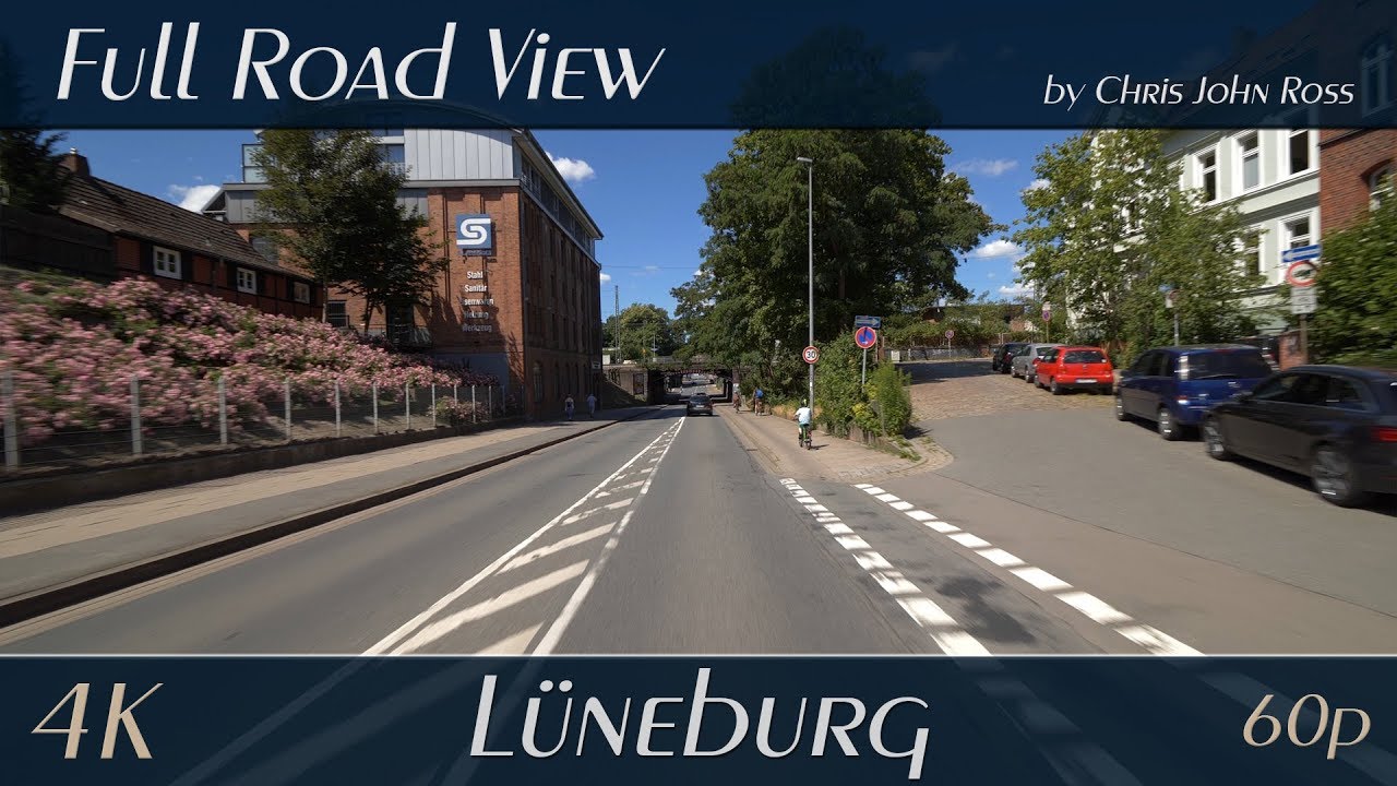 Lüneburg, Germany: Stadtkoppel, Bleckeder Landstraße - 4K (UHD/2160p/60p) Video