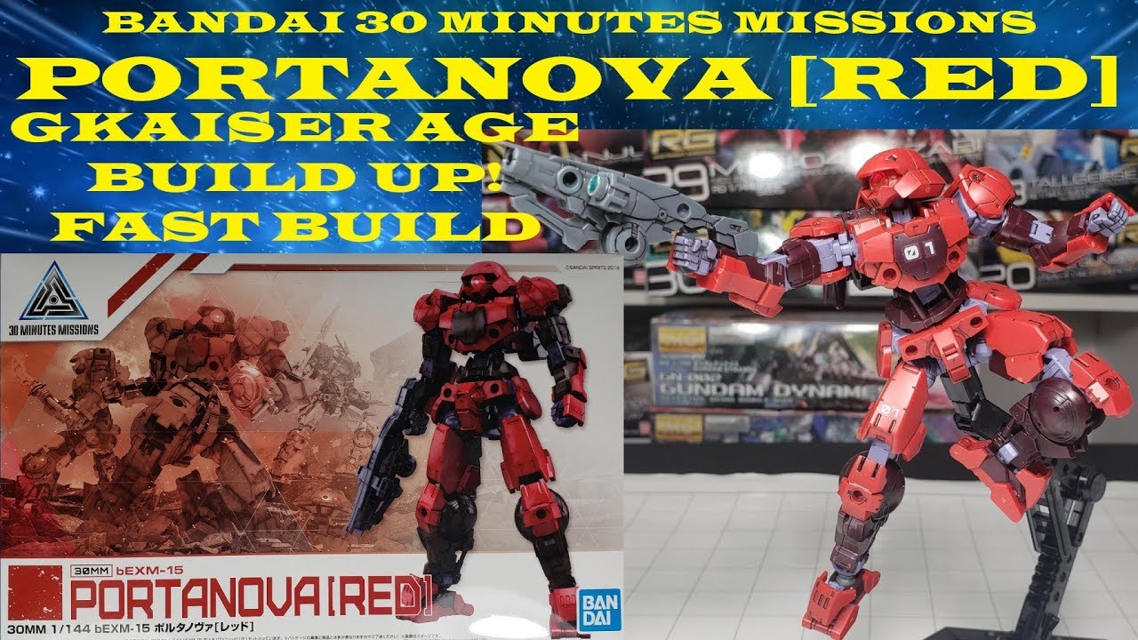 GKaiser AGE Build Up! Bandai 30 Minutes Missions Portanova Red  Mecha Model Kit